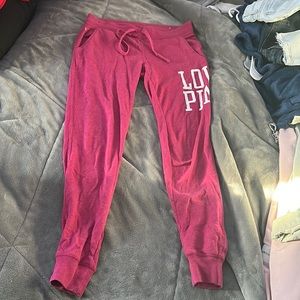 Pink sweat pants size xs